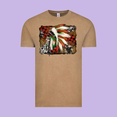 Indian Headdress Christmas Vintage Tee Designed By Jasminsmagicworld