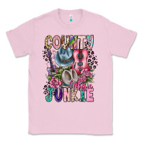Bubblegum Pink country music junkie Classic Tee - CowhideDigitalArt