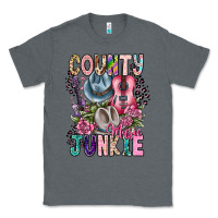 Charcoal Heather country music junkie Classic Tee - CowhideDigitalArt