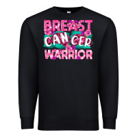 Black Breast Cancer Warrior Premium Sweatshirt - texasbilliewilder