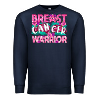 Navy Breast Cancer Warrior Premium Sweatshirt - texasbilliewilder
