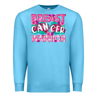 Ocean Blue Breast Cancer Warrior Premium Sweatshirt - texasbilliewilder