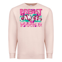 Pale Pink Breast Cancer Warrior Premium Sweatshirt - texasbilliewilder