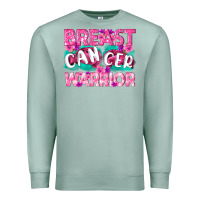 Seafoam Breast Cancer Warrior Premium Sweatshirt - texasbilliewilder