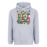 Heather Grey Western Pet Groomer Heavyweight Hoodie - texasbilliewilder