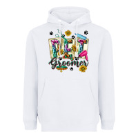 White Western Pet Groomer Heavyweight Hoodie - texasbilliewilder