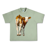 Oil Green simmental calf Urban Heavy Tee - LillyAllenDesigns