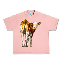 Salmon simmental calf Urban Heavy Tee - LillyAllenDesigns