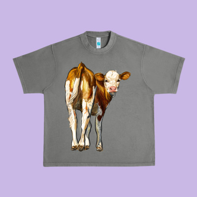 Simmental Calf Urban Heavy Tee Designed By Lillyallendesigns