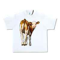 White simmental calf Urban Heavy Tee - LillyAllenDesigns