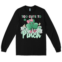 Black too cute to pinch Long Sleeve Tee - MaliasSmallBusiness