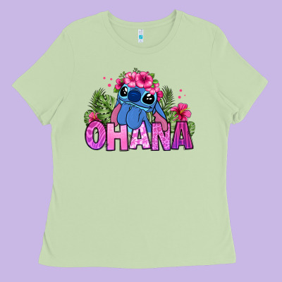 Ohana Stitch Ladies Tee Designed By Zillion Design Studio