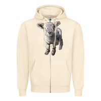 Sandshell southdown baby sheep Zipper Hoodie - LillyAllenDesigns