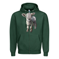 Sports Green southdown baby sheep Zipper Hoodie - LillyAllenDesigns