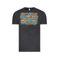 Vintage Black gemstone wood leopard background Vintage Tee - AdoDesignShop