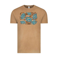 Vintage Camel gemstone wood leopard background Vintage Tee - AdoDesignShop