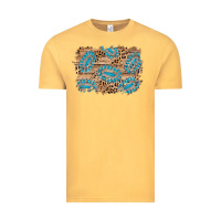 Vintage Mustard gemstone wood leopard background Vintage Tee - AdoDesignShop