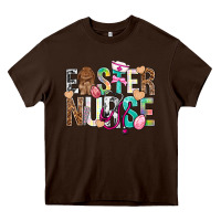 Chocolate Brown Easter Nurse Easter Day Heavy Core Tee - Neo Western