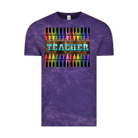 Cloud Purple Teacher Crayons Vintage Tee - LillyAllenDesigns