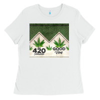White 420 somewhere good vibes weed tumbler2 Ladies Tee - CTS Tumbler Store