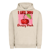 Pigment French Oak I like you cherry much Valentine's Day Urban Hoodie - FaDigitalArtStudio