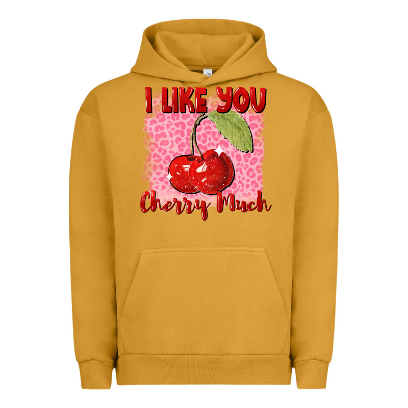 I Like You Cherry Much Valentine's Day Urban Hoodie by FaDigitalArtStudio | Teevron