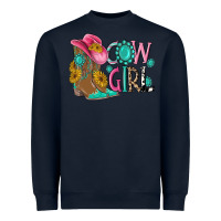 Navy cow girl western boots Heavyweight Sweatshirt - MaliasSmallBusiness