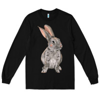 Black Easter bunny Long Sleeve Tee - NancyCooperArtShop