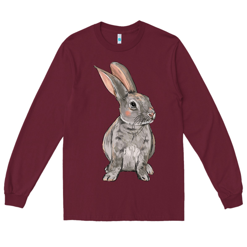 Easter Bunny Long Sleeve Tee by NancyCooperArtShop | Teevron