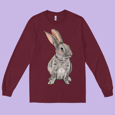 Easter Bunny Long Sleeve Tee Designed By Nancycooperartshop