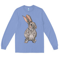 Colony Blue Easter bunny Long Sleeve Tee - NancyCooperArtShop