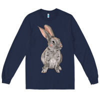 Navy Easter bunny Long Sleeve Tee - NancyCooperArtShop