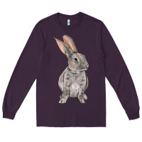 Plum Easter bunny Long Sleeve Tee - NancyCooperArtShop