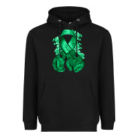 Black Emerald green ribbon Liver Cancer boxing gloves Heavyweight Hoodie - NancyCooperArtShop