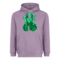 Lavender Emerald green ribbon Liver Cancer boxing gloves Heavyweight Hoodie - NancyCooperArtShop