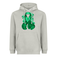 Moon Dust Emerald green ribbon Liver Cancer boxing gloves Heavyweight Hoodie - NancyCooperArtShop