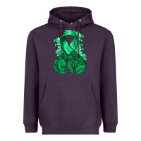 Plum Emerald green ribbon Liver Cancer boxing gloves Heavyweight Hoodie - NancyCooperArtShop