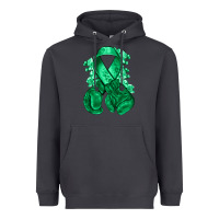 Smoke Emerald green ribbon Liver Cancer boxing gloves Heavyweight Hoodie - NancyCooperArtShop