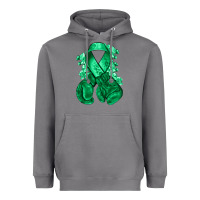 Storm Emerald green ribbon Liver Cancer boxing gloves Heavyweight Hoodie - NancyCooperArtShop