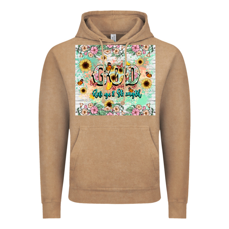 God Is My Refugee And Strength Vintage Hoodie by NancyCooperArtShop | Teevron