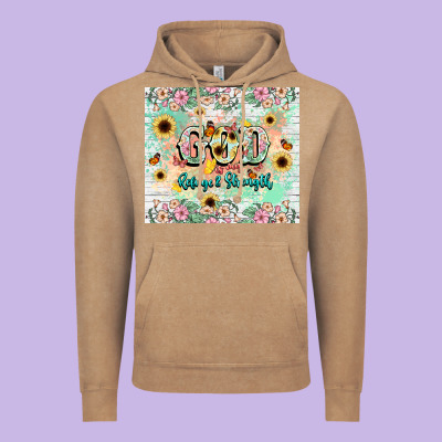 God Is My Refugee And Strength Vintage Hoodie Designed By Nancycooperartshop