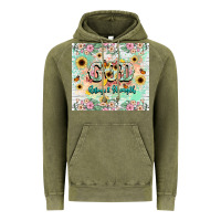 Vintage Olive god is my refugee and strength Vintage Hoodie - NancyCooperArtShop