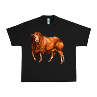 Black red angus bull Urban Heavy Tee - LillyAllenDesigns