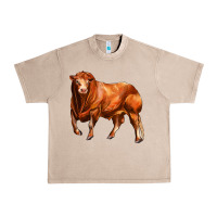 French Oak red angus bull Urban Heavy Tee - LillyAllenDesigns