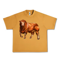 Peanut Butter red angus bull Urban Heavy Tee - LillyAllenDesigns