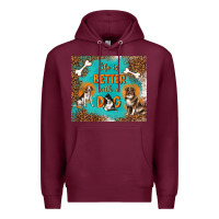 Burgundy life is better with a dog Premium Hoodie - TumblerDesignByShophia