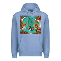 Colony Blue life is better with a dog Premium Hoodie - TumblerDesignByShophia