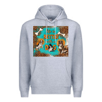 Heather Grey life is better with a dog Premium Hoodie - TumblerDesignByShophia