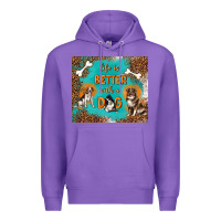 Purple life is better with a dog Premium Hoodie - TumblerDesignByShophia