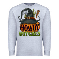Heather Grey Howdy witches Premium Sweatshirt - NancyCooperArtShop